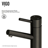Noma Single Handle Single Hole Bathroom Sink Faucet, Matte Black N7L1 - product image 5