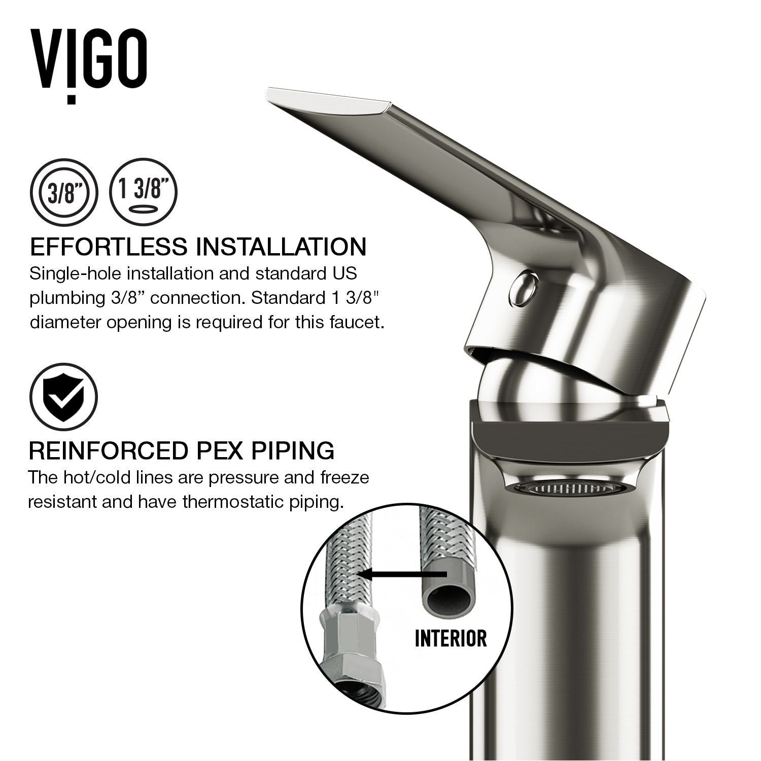 Norfolk Single Handle Vessel Bathroom Sink Faucet, WaterSense Certified, Brushed Nickel K4Q7 - product image 5