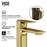 Norfolk Single Handle Vessel Single Hole Bathroom Sink Faucet, Matte Gold D4H3 - product image 4
