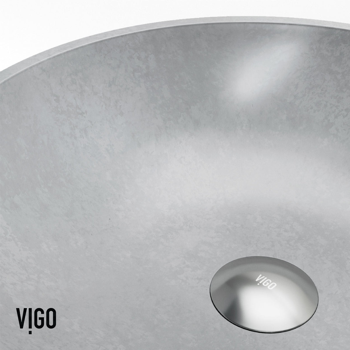 Ravenna Gothic ConcretoStone Grey Bathroom Sink/Basin Set with Dunn Faucet and Round Vessel W5P7 - product image 8