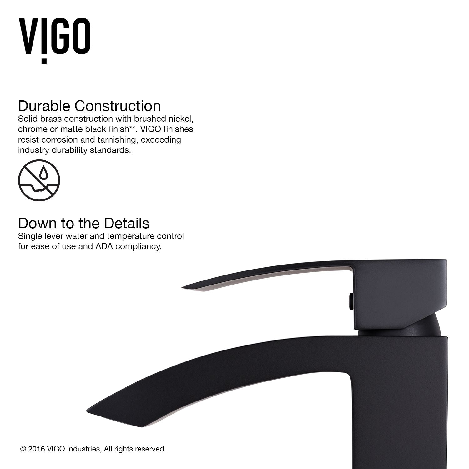 Satro Single Handle Single Hole Bathroom Sink Faucet, WaterSense Certified, Matte Black Y1Q9 - product image 7