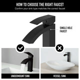Satro Single Handle Single Hole Bathroom Sink Faucet, WaterSense Certified, Matte Black Y1Q9 - product image 8