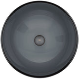 Sheer Glass Round Vessel Bathroom Sink/Basin with Deep Bowl, Black X5U6 - product image 2