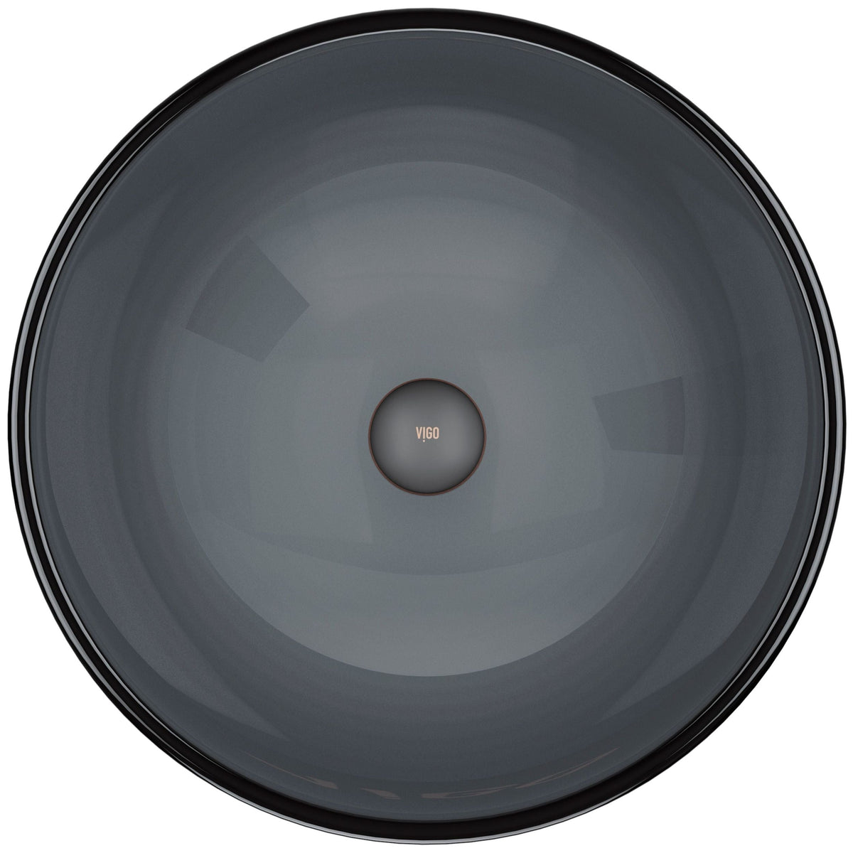 Sheer Glass Round Vessel Bathroom Sink/Basin with Deep Bowl, Black X5U6 - product image 2