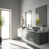 Simply Glass Round Vessel Bathroom Sink/Basin with Deep Bowl, Gray X9W3 - product image 6
