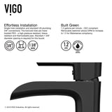 Sottile MatteShell Matte Black Bathroom Sink/Basin Set with Niko Faucet and Glass Rectangular Vessel E2C6 - product image 3
