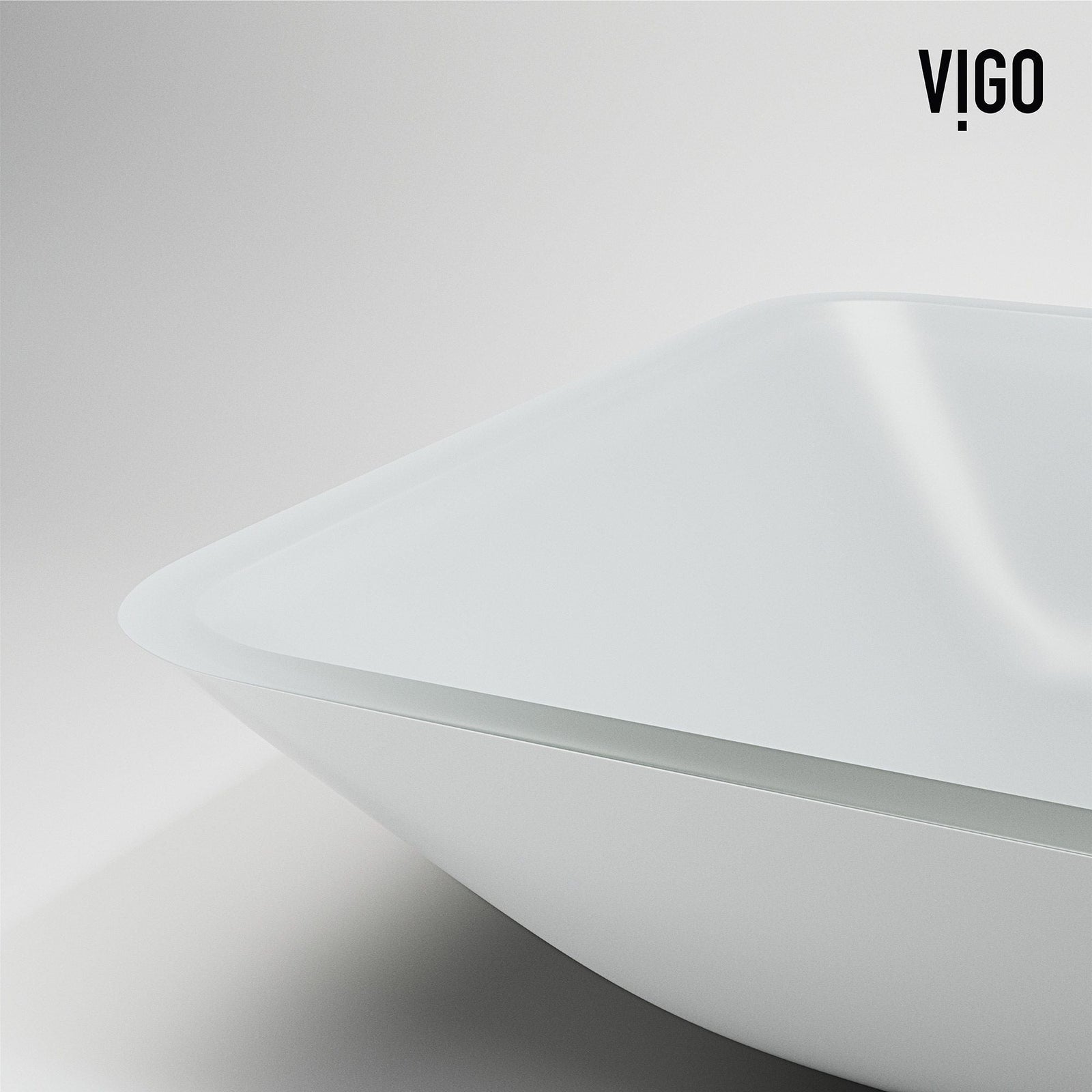 Sottile MatteShell White Bathroom Sink/Basin Set with Niko Faucet and Glass Rectangular Vessel G9U4 - product image 8