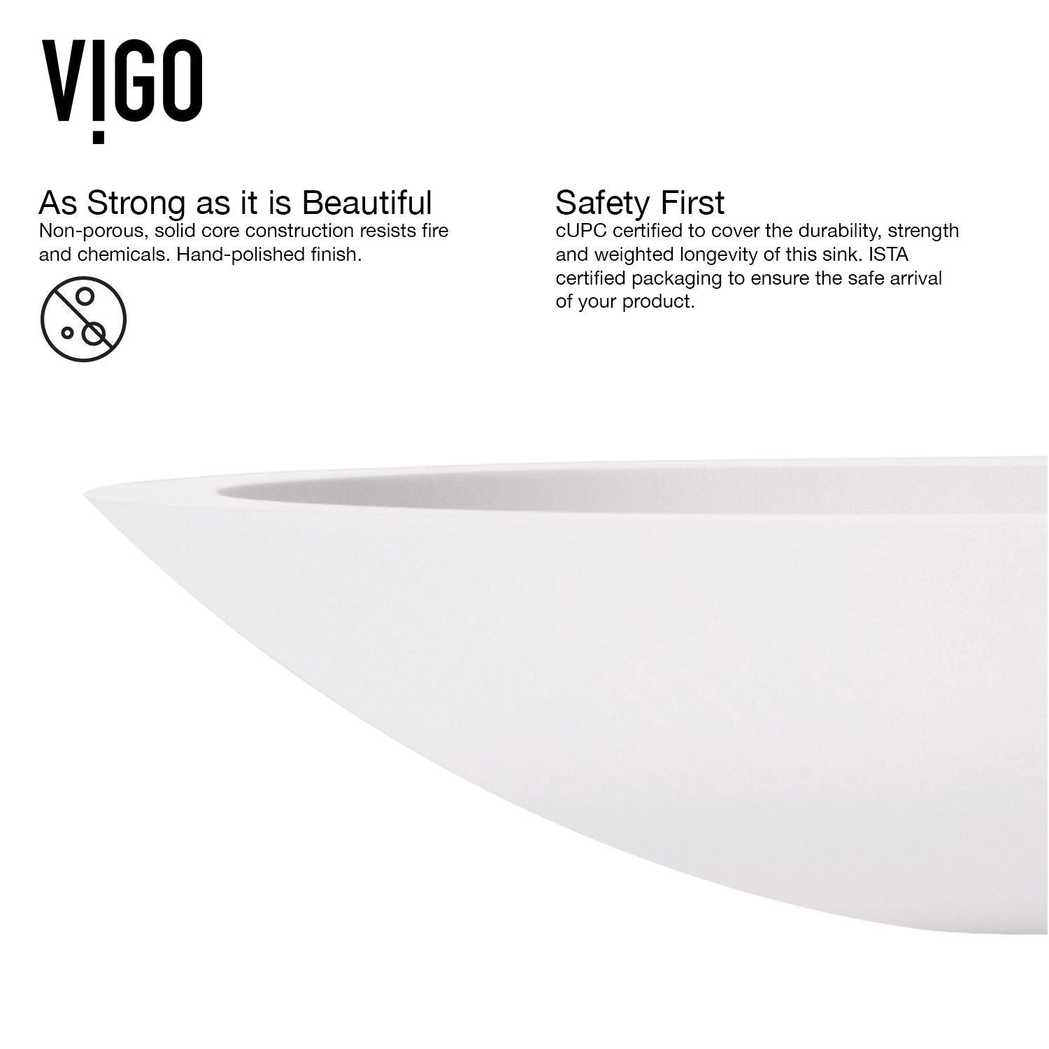 Wisteria MatteStone White Bathroom Sink/Basin Set with Amada Faucet and Oval Composite Vessel B4G7 - product image 6