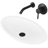 Wisteria White Bathroom Sink Set with Matte Black Olus Faucet D8Y6 - product image 1