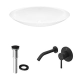 Wisteria White Bathroom Sink Set with Matte Black Olus Faucet D8Y6 - product image 2