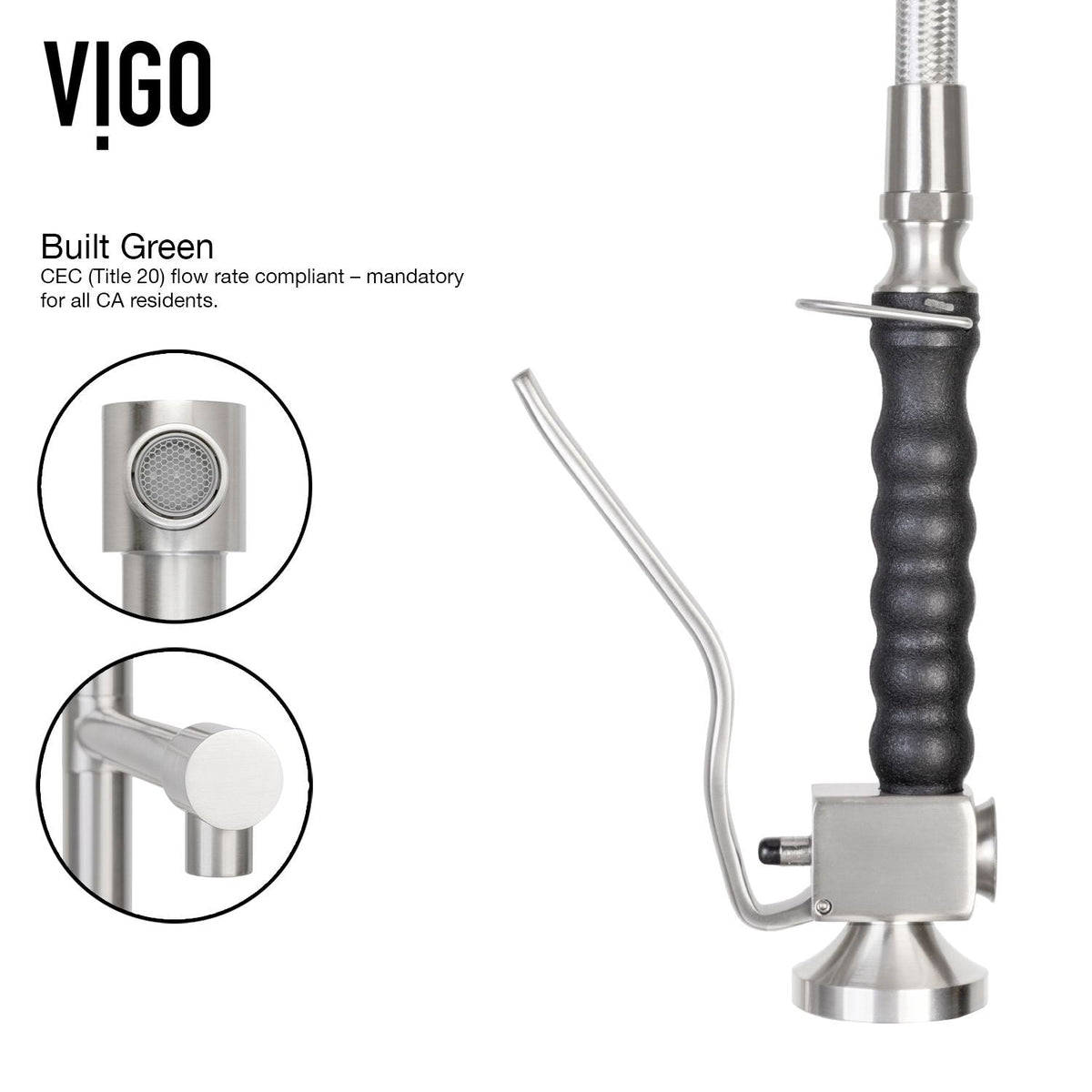 Zurich Single Handle Pull Down Spray Kitchen Faucet, Stainless Steel X4K8 - product image 3