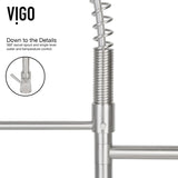 Zurich Single Handle Pull Down Spray Kitchen Faucet, Stainless Steel X4K8 - product image 7