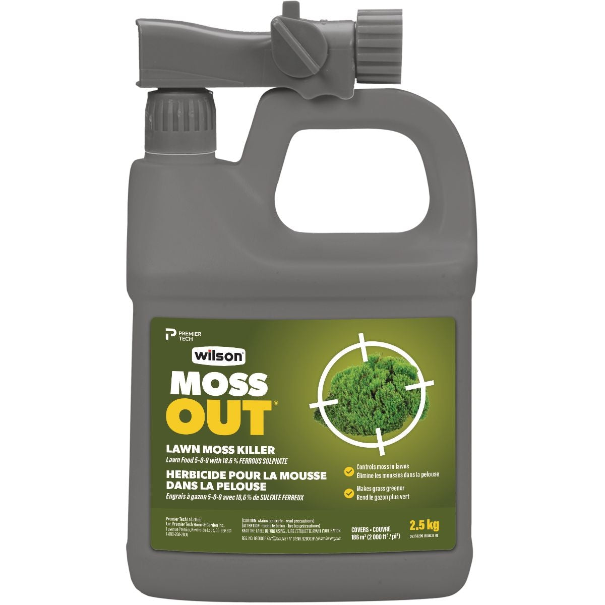 MossOut Moss Killer with Lawn Food 5-0-0, 2.5-kg S3F9 - product image 1