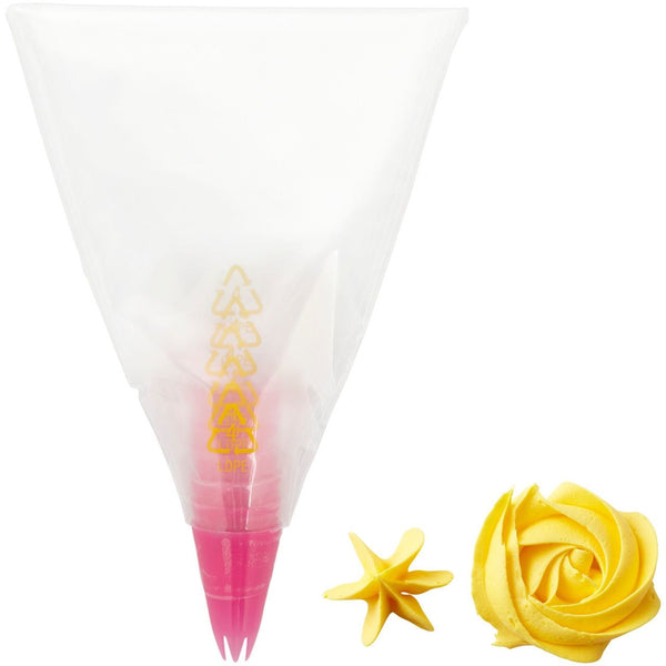 Disposable Piping Decorating Bag Tip Fuse, Clear, 6-pk, for Baking/Cake Decoration B4K1