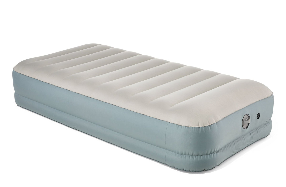 Double High Toughguard Inflatable Air Bed with Rechargeable Pump, Twin, Grey M8E2 - product image 1