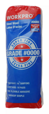 Steel Wool Pads For Multi-Surface Smoothing & Cleaning, Super Fine Grade, 16-pk I5V7 - product image 1