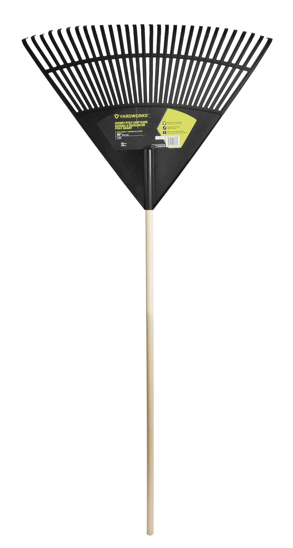 30-Tine Jumbo Leaf Rake with Hardwood Shaft, 30-in V3G7 - product image 1