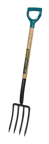 Tempered-Steel 4-Tine D-Grip Garden Fork, 30.5-in Wooden Shaft F1Q4 - product image 2