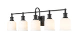 Bryant 5-Light Vanity Light, Black with Opal Shade U1N8 - product image 1