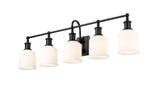 Bryant 5-Light Vanity Light, Black with Opal Shade U1N8 - product image 3