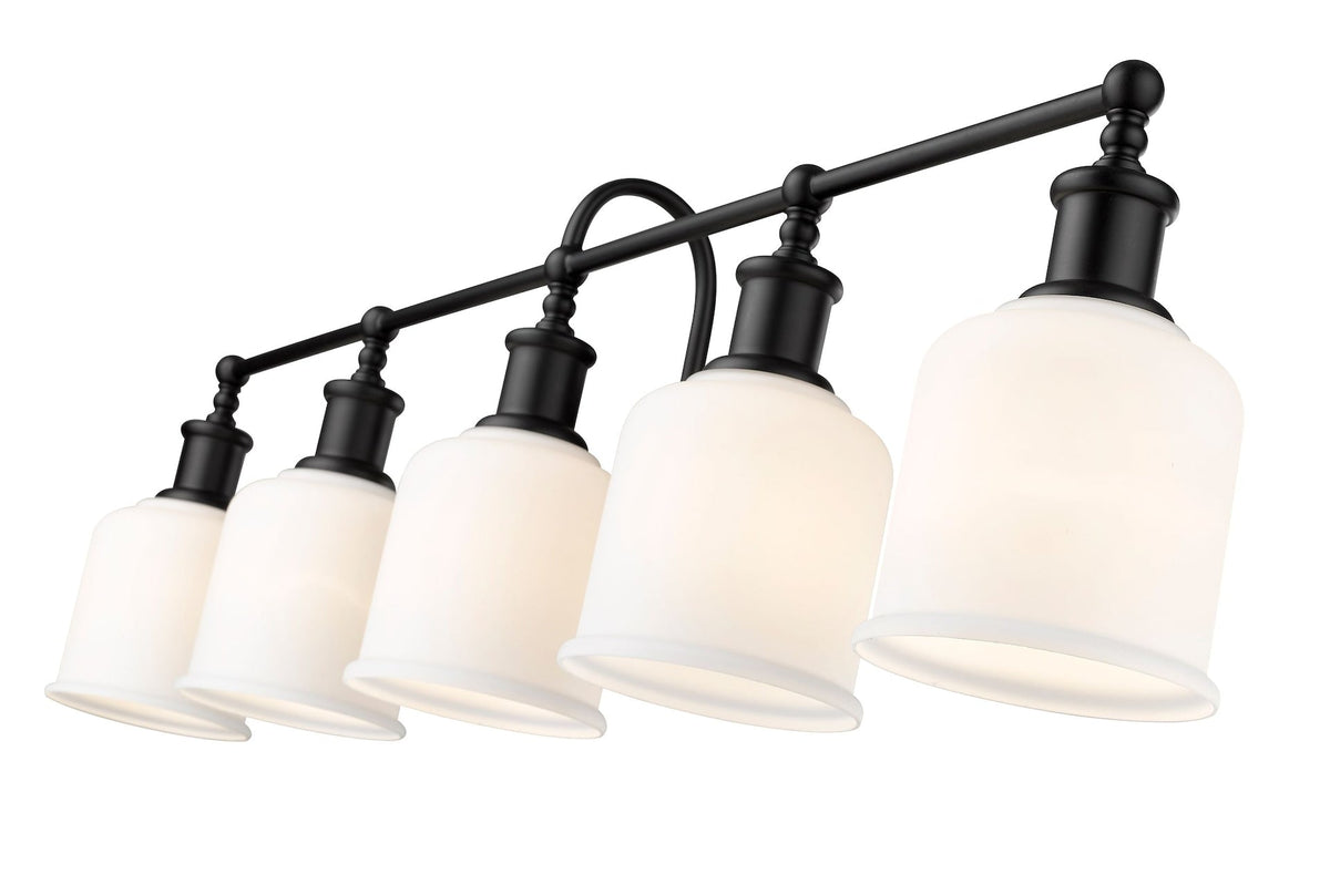 Bryant 5-Light Vanity Light, Black with Opal Shade U1N8 - product image 5
